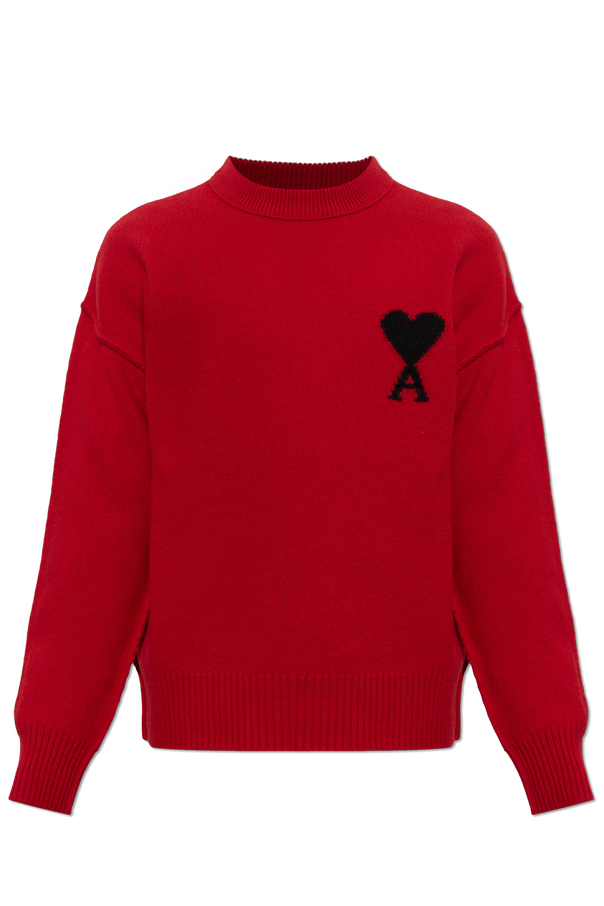 AMI Alexandre Mattiussi 赤ニット Ami Alexandre Mattiussi Wool Crew Neck Sweater | Men's | Vitkac